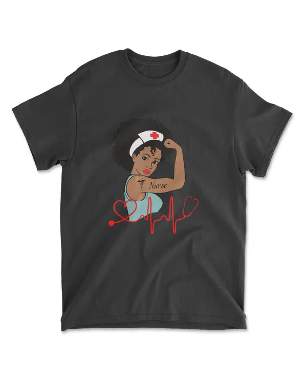 African American Nurse Strong Melanin Girl, Melanin Nurse T-Shirt