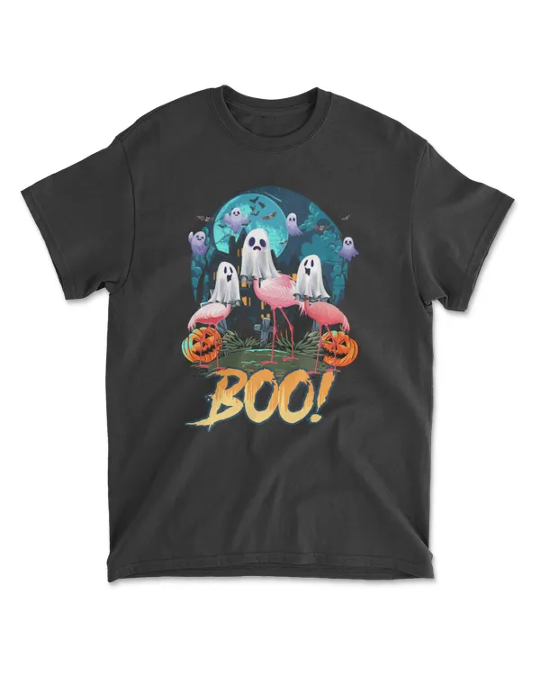 Boo Flamingos Halloween Funny