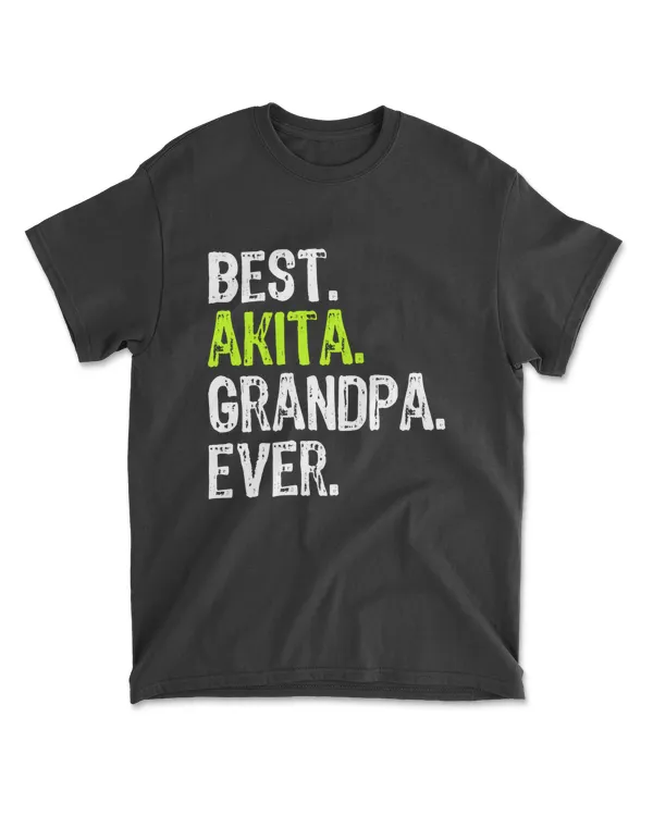 Best Akita Grandpa Ever Dog Lover Long Sleeve T-Shirt