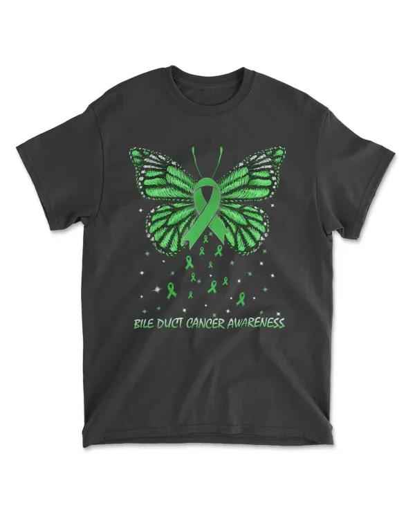 Bile Duct Cancer Awareness Butterfly T-Shirt