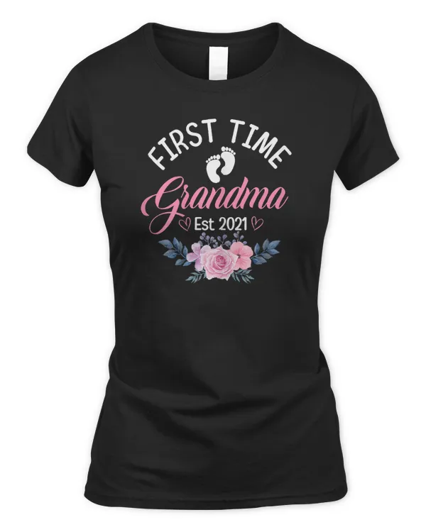 First Time Grandma Est 2021 Shirt Sunflower