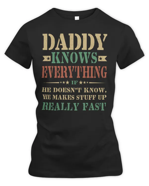 Daddy knows everything BLACK VINTAGE