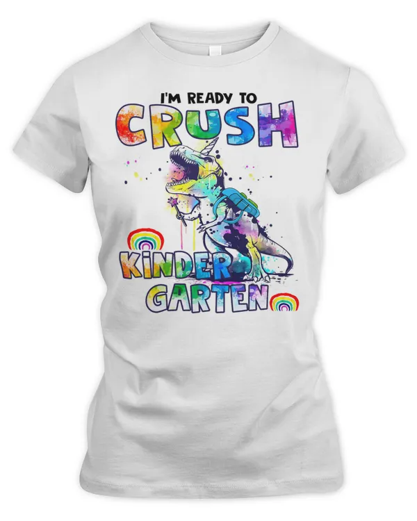 I'm Ready To Crush kinder garten-watercolor saurus