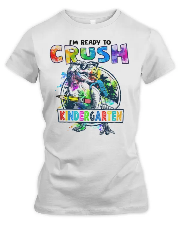 I'm Ready To Crush Kindergarten-watercolor saurus