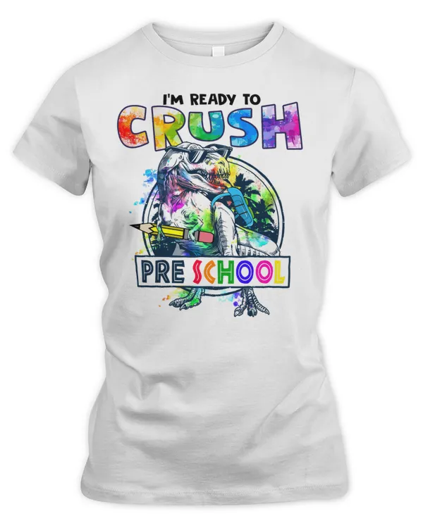 I'm Ready To Crush Pre school-watercolor saurus