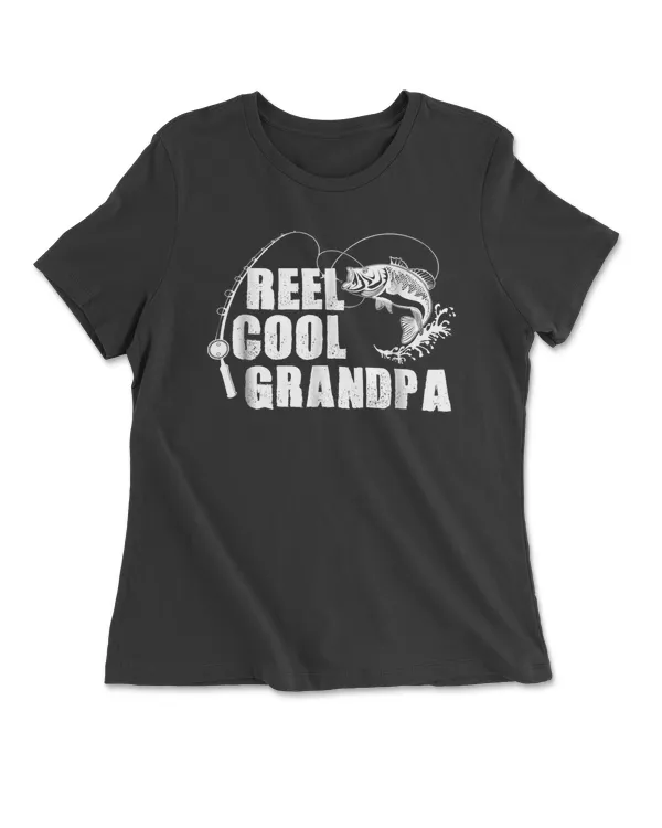 Reel Cool Grandpa - Fishing Gift T-Shirt For Dad or Grandpa