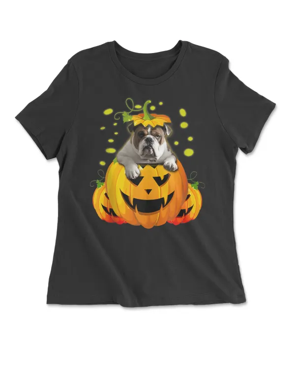 Bulldog Pumpkin Squad Halloween Funny Dog Lover