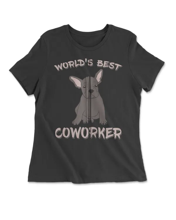 French Bulldog Dog Best Coworker WFH Frenchie Owner Zip Hoodie