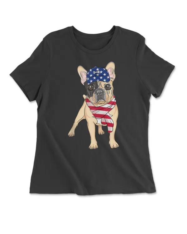 French Bulldog Independence Day American Flag 4th Of July Tank Top
