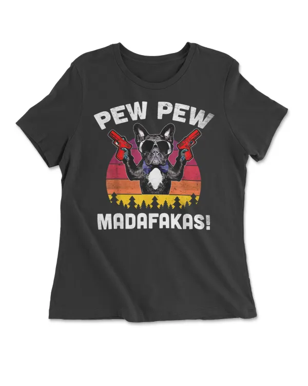 Frenchie Pew Pew Madafakas   Vintage French Bulldog Pew T Shirt