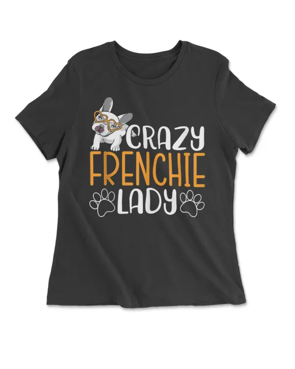 Mens Crazy Frenchie Lady French Bulldog Tee Tank Top