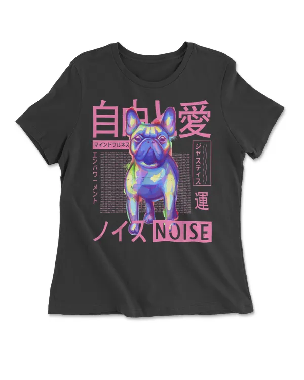 Vaporwave   Kawaii Aesthetic   Japanese Korean   Dog Bulldog T Shirt