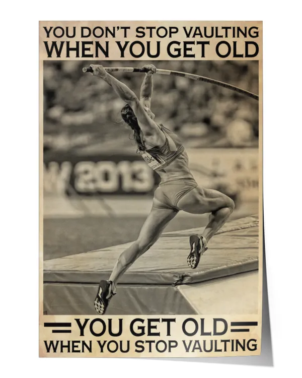 home decor wall posters pole vaulting you don't stop vertical poster ideal gift