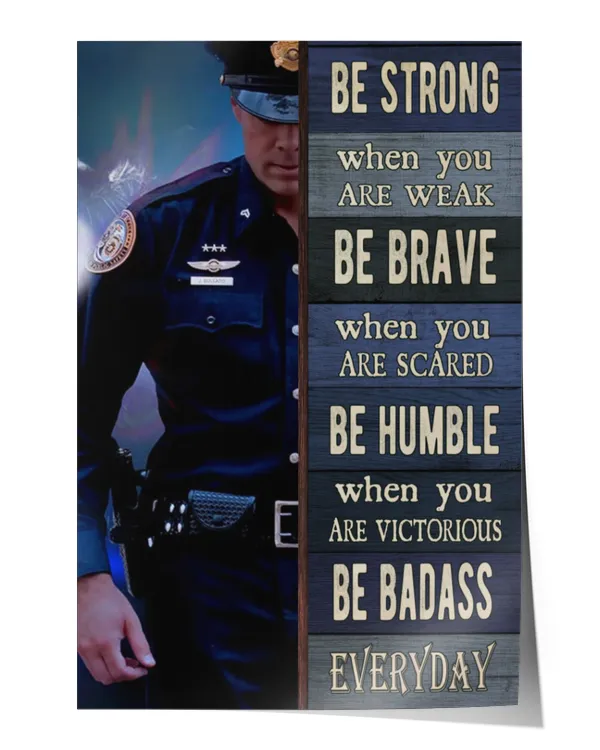 home decor wall posters police be strong bumble brave badass vertical poster ideal gift
