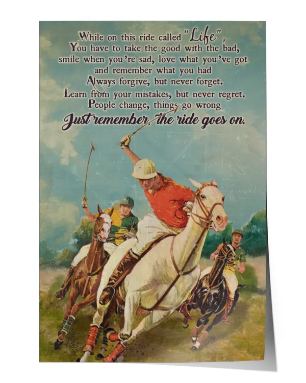 home decor wall posters polo while on this ride vertical poster ideal gift