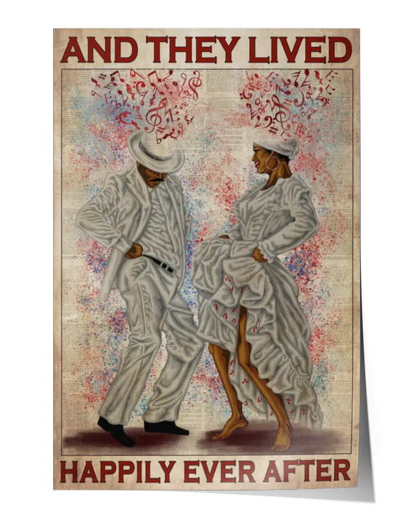 home decor wall posters puerto rican dancing and they lived happily vertical poster ideal gift