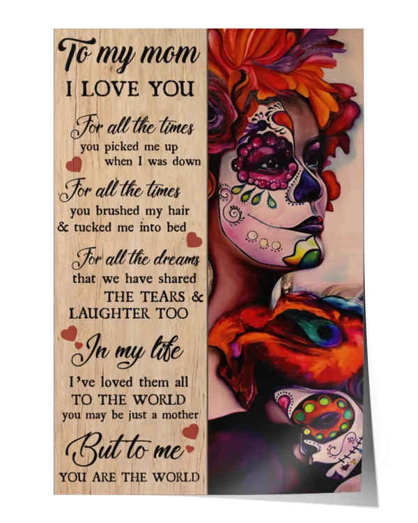 day of the dead i love you for all the times  home decor wall vertical poster ideal gift