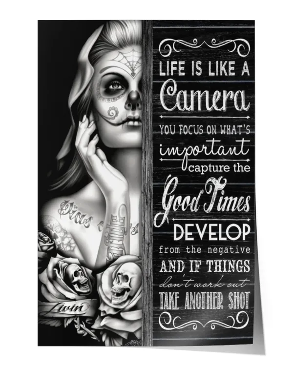 day of the dead life is like  home decor wall vertical poster ideal gift