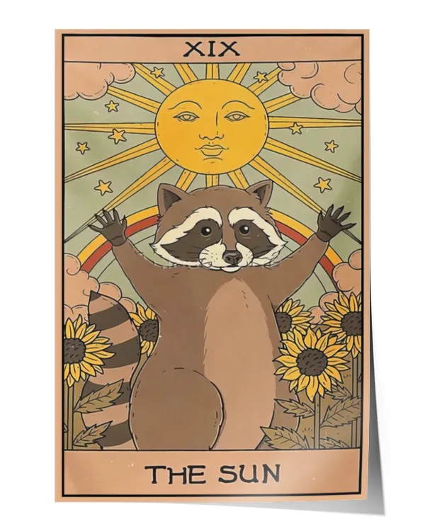 Raccoon Poster- The Sun