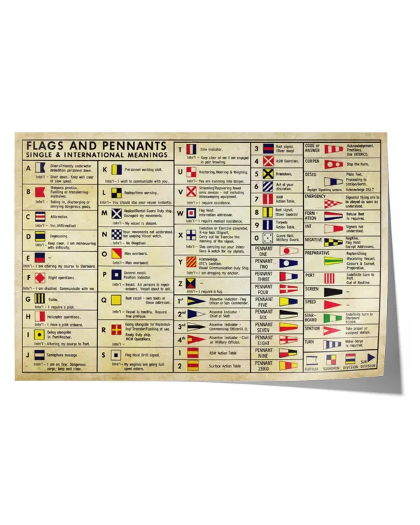 Flags And Pennants Single And International Poster