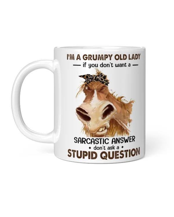 Grumpy old lady funny horse