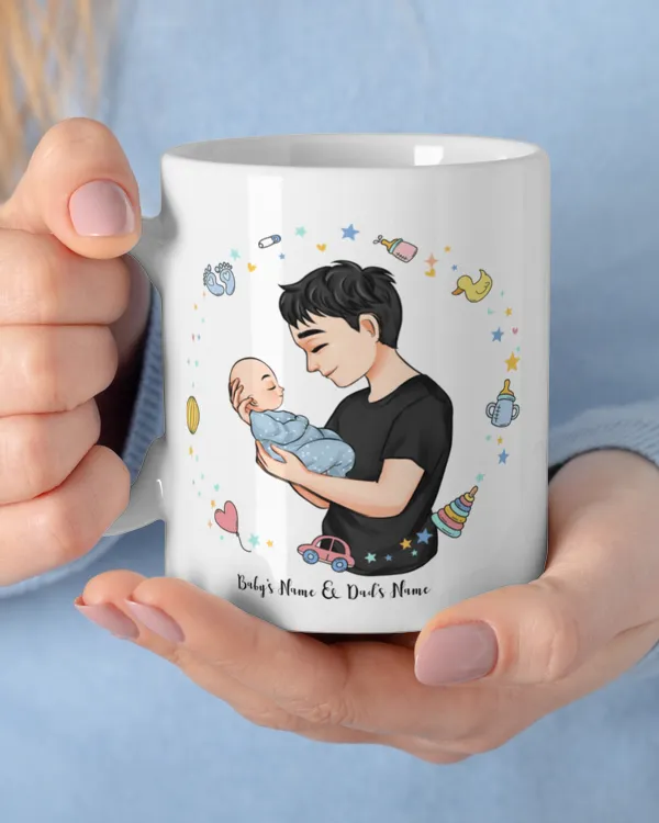 My 1st Father's Day Personalized Mug, Father's Day Gift, Gift For Dad