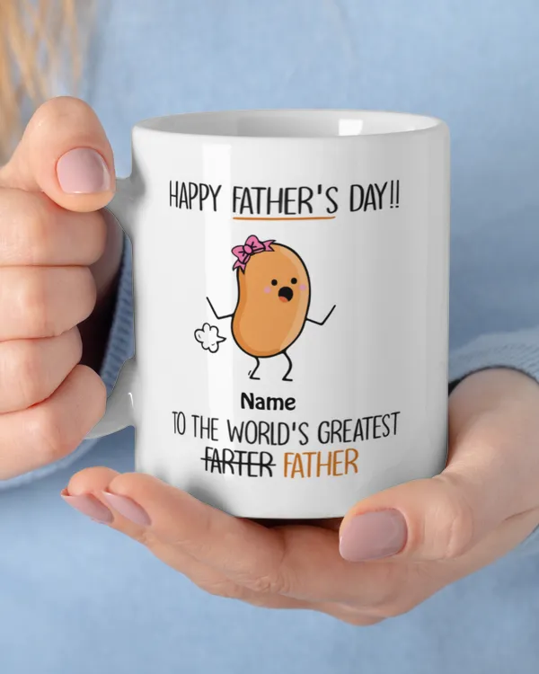 World's Best Farter, We Mean Father Personalized Mug, Funny Mug For Dad, Father's Day Mug, Gift For Dad