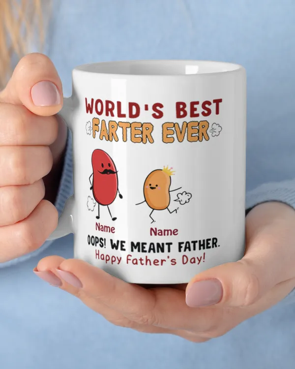 World's Best Farter Ever Personalized Mug, Father's Day Gift For Dad, Father's Day Mug