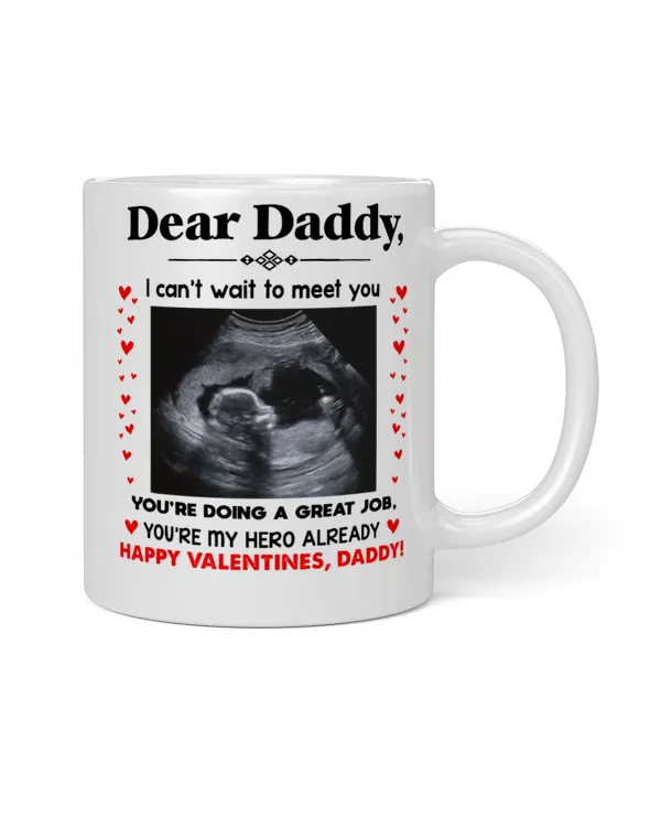 Dear Daddy I Can't Wait To Meet You Valentine's Gift