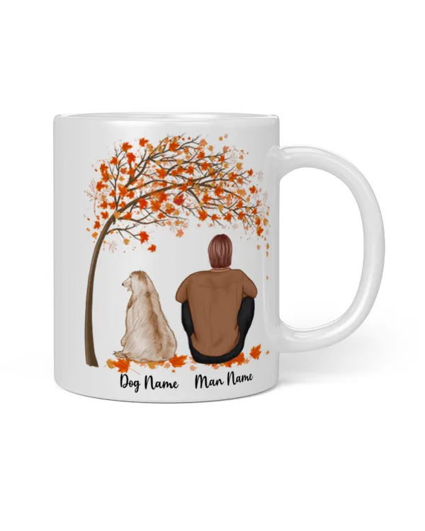 Fall Season Dog Dad Life Is Better With Dogs Personalized Mug, Fall Autumn Mug, Gift For Dad, Gift For Dog Lover