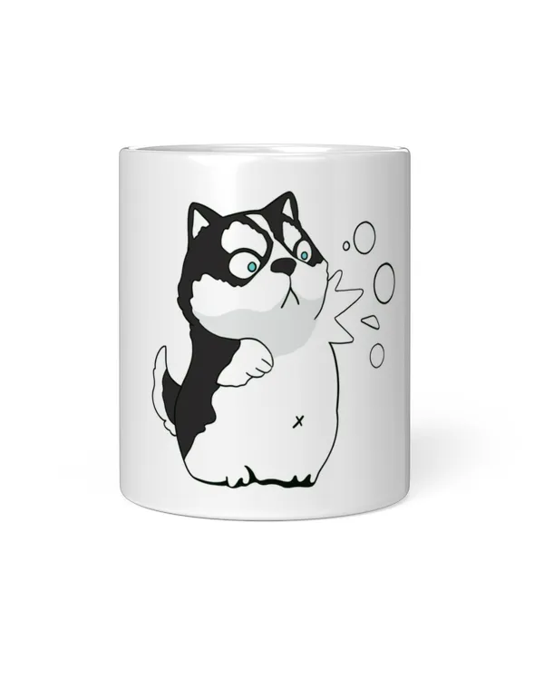 Glass of water for fun for pet lovers, The dog is angry | Mug Maxui