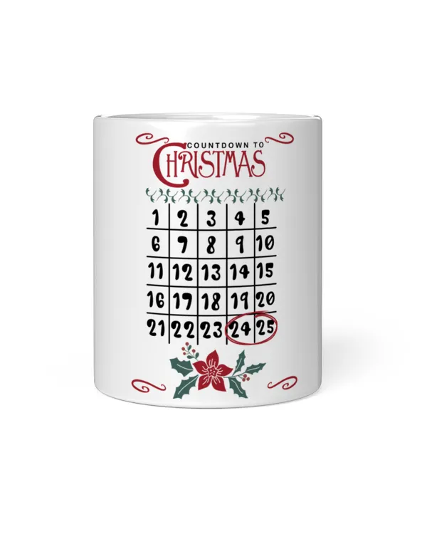 Countdown To Christmas White Mug
