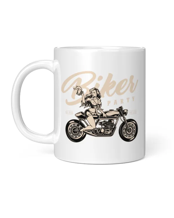 Biker Party Girl Mugs