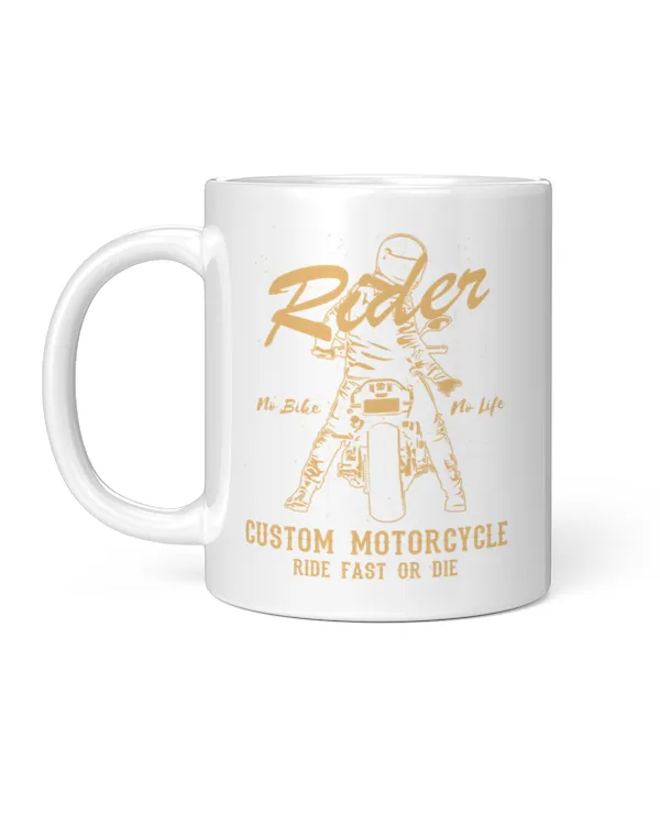 Custom Motorcycle Rider Mug