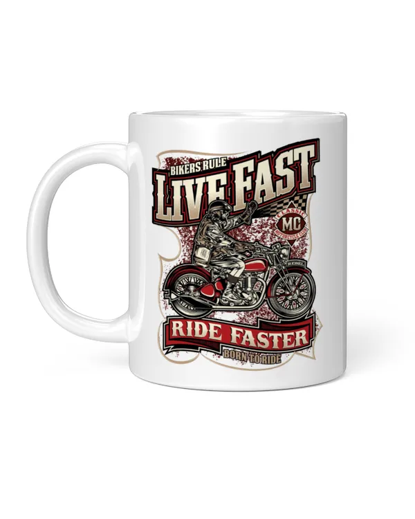 Live Fast Ride Faster Classic Mug