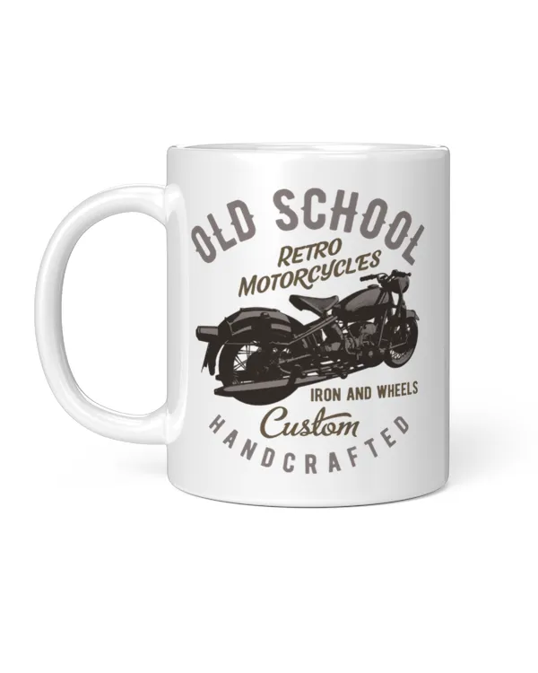 Old School Retro Motorcycles Custom Mug