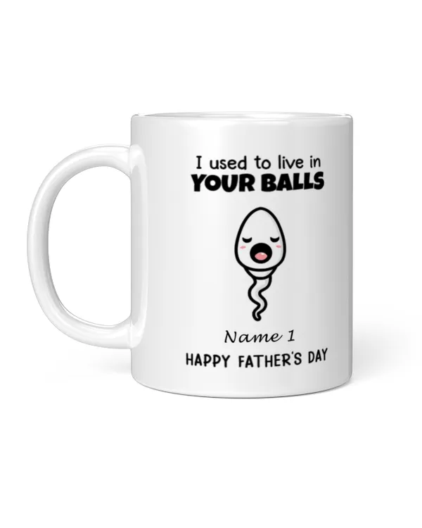 Little Cute Kids Happy Father‘s Day Personalized Mug, Gift For Dad, Father's Day Gift