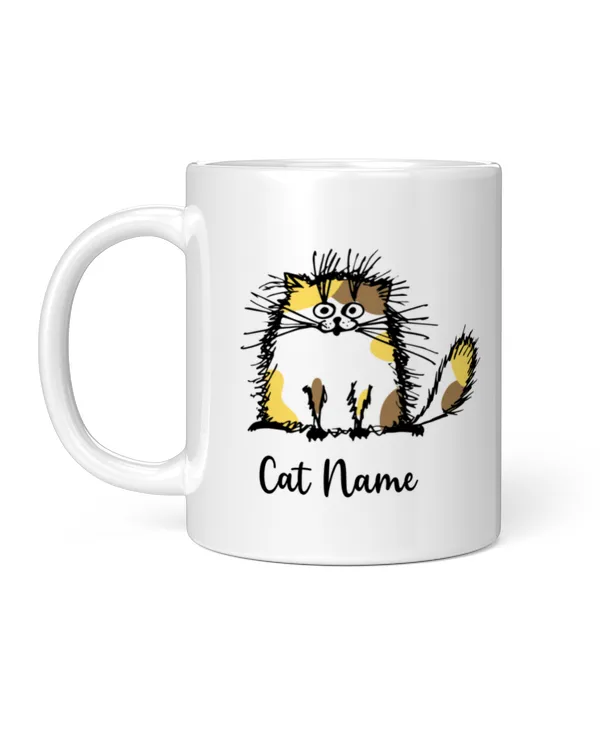 Funny Personalized Cat Coffee Mug, Cat Lover Mug, Gift For Cat Mom, Cat Dad