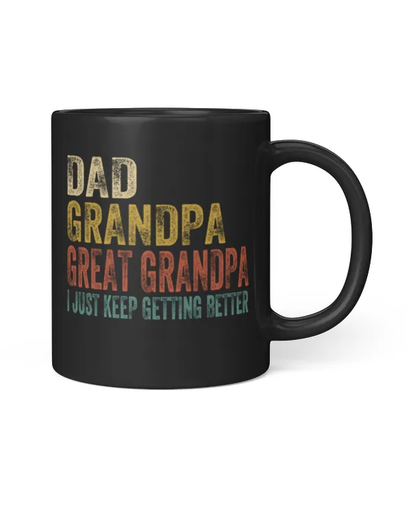 Dad Grandpa Great-Grandpa Mug - Great Grandpa Pregnancy Announcement, Great-Grandpa Gift, Family Baby Announcement Mug