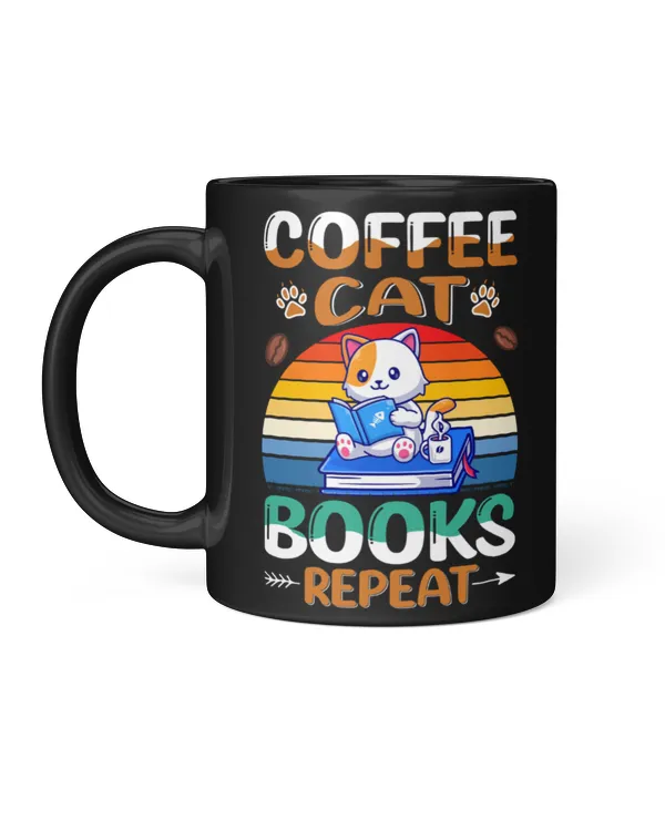 Coffee Cat Book Repeat