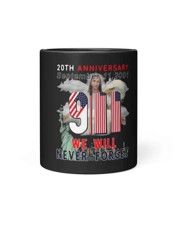 America 9-11-2001 20th Anniversary Never Forget Mug