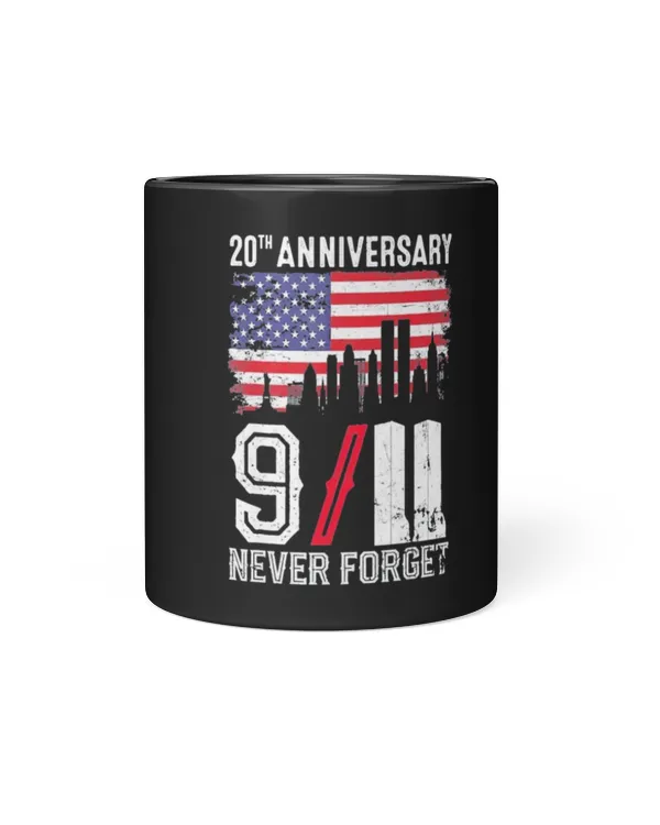 Official Never Forget 9-11 20th Anniversary Patriot Day 2021 Mug