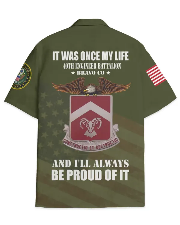 40th Engineer Battalion Bravo Company Hawaiian Shirt