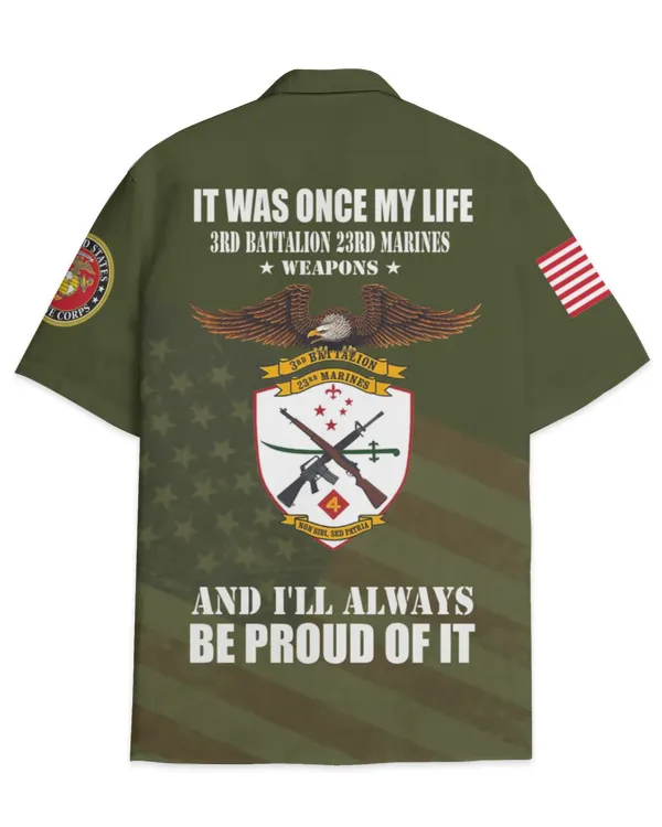 3rd Battalion 23rd Marines Weapons Company Hawaiian Shirt