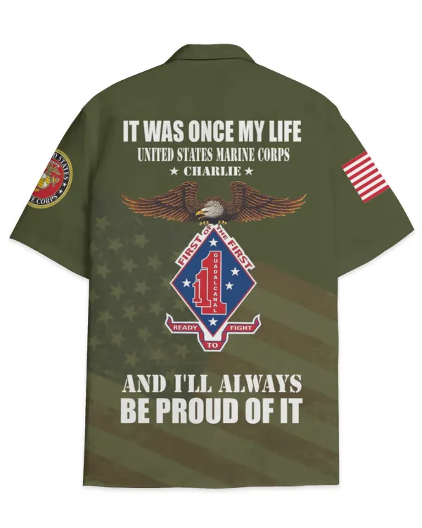 1st Battalion 1st Marines Charlie Company Hawaiian Shirt