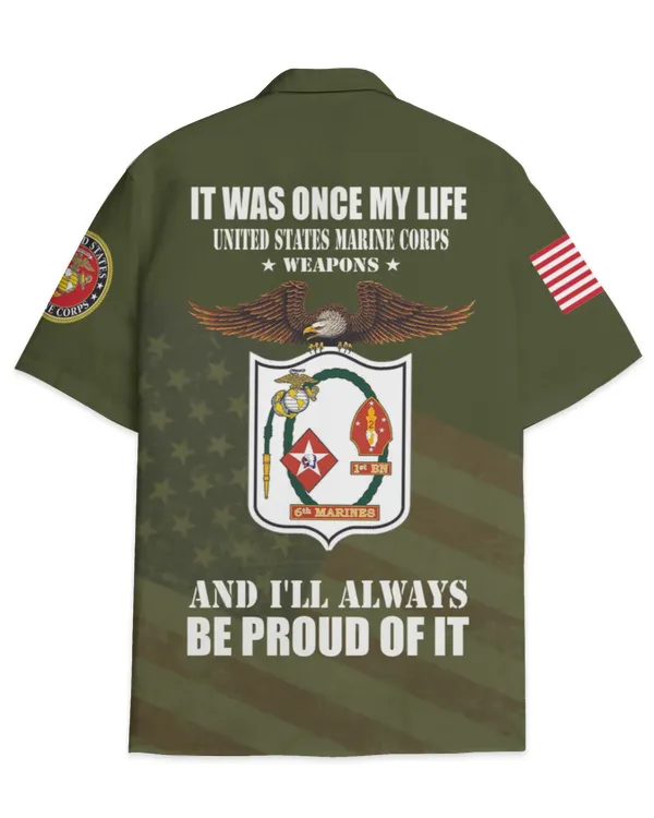 1st Battalion 6th Marines Weapons Company Hawaiian Shirt