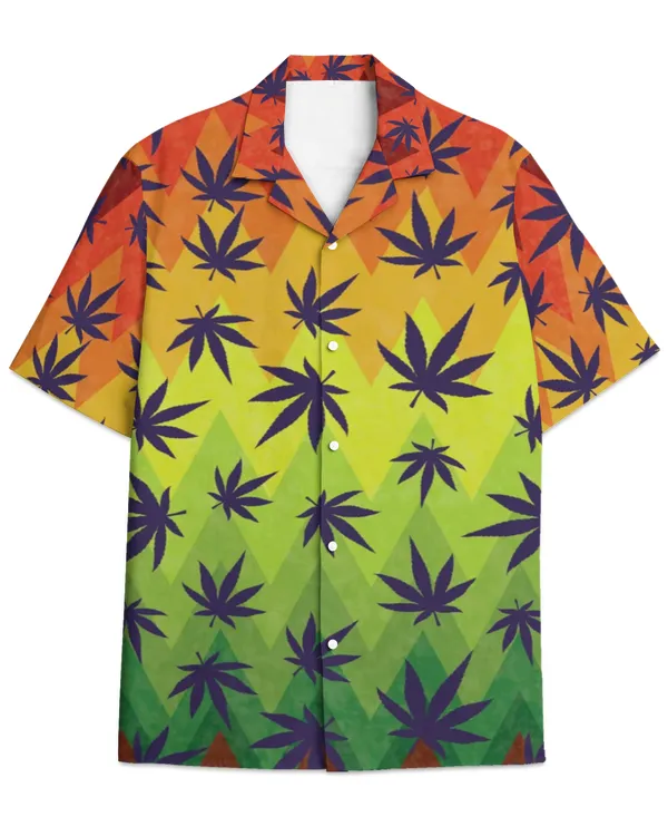 Full color Weeds pattern Hawaii Shirt, 3D Hawaii Shirt