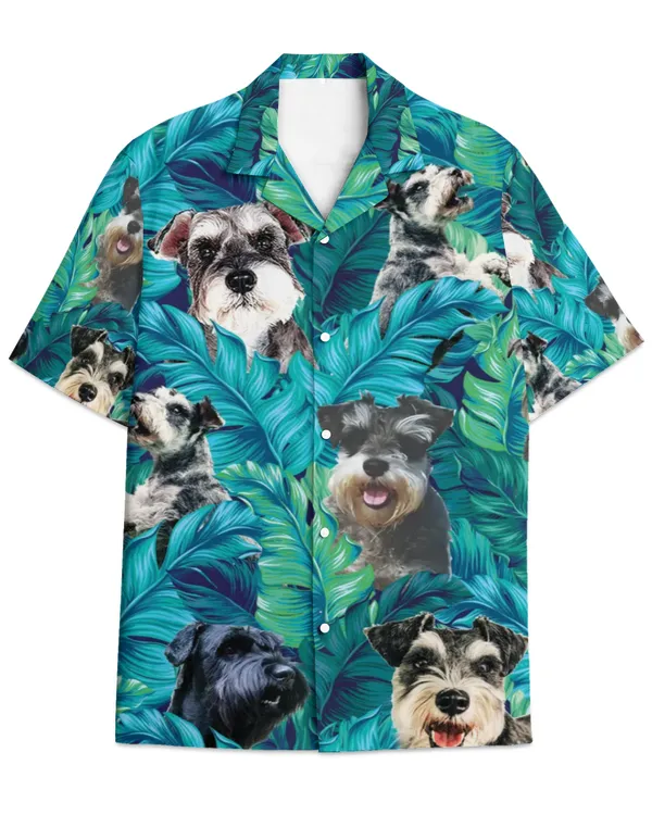 Ruffle Miniature Schnauzer Dog Lovers Hawaii Hawaiian Shirt