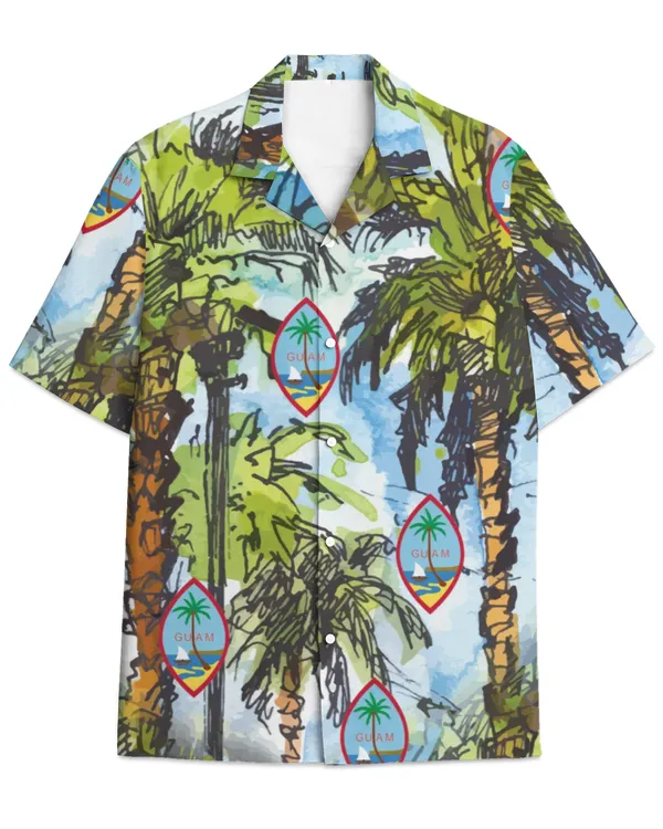 Guam Aloha Tropical Hawaii Hawaiian Shirt