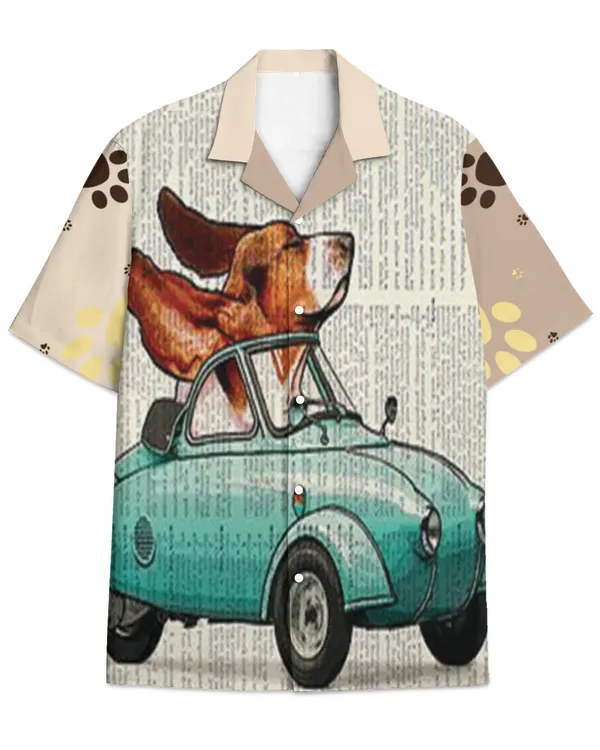 Basset Hound-Hawaiian Shirt